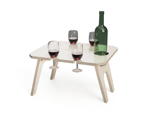 Picnic wine table DXF file CNC DXF file design overview