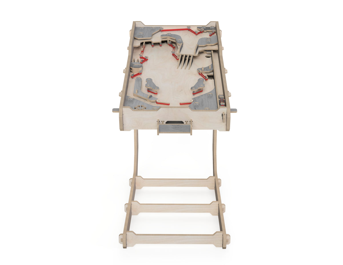 Pinball DXF file DXF file rendered from angled view for CNC cutting