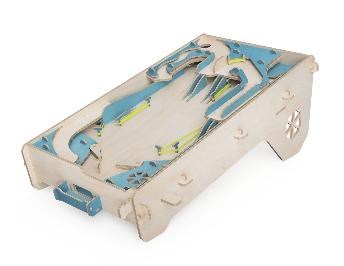 Pinball (for small CNC) DXF file CNC-ready design showing joints and assembly features