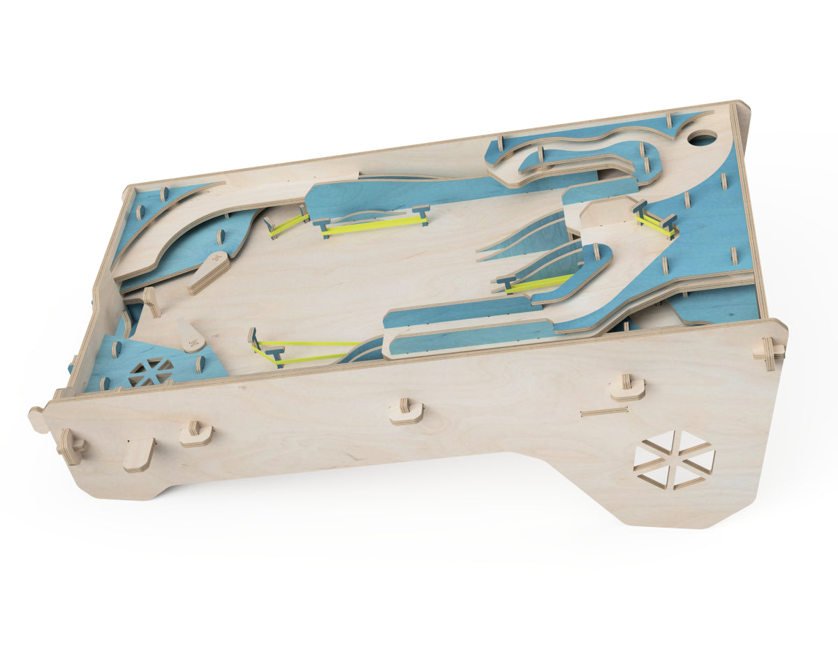 Rendered view of pinball (for small cnc) dxf file layout from DXF file