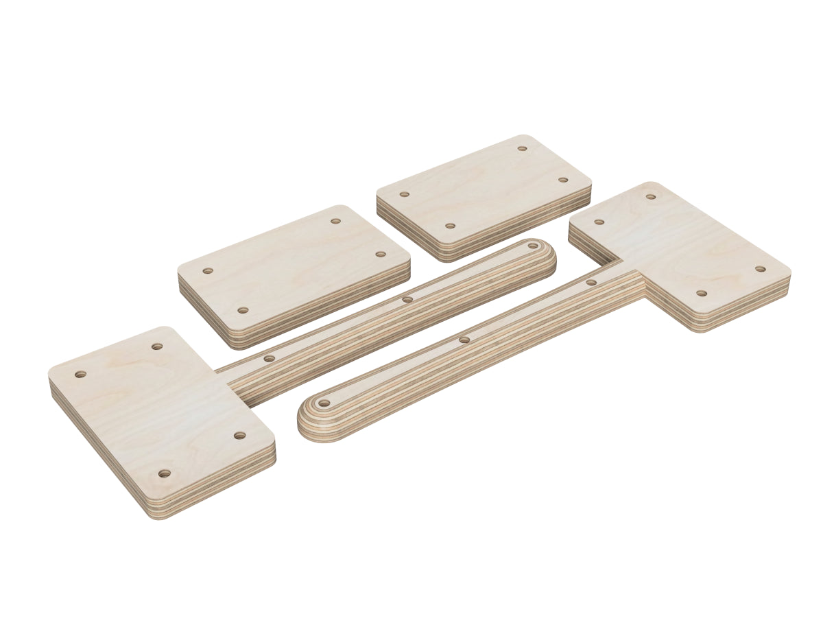 Rendered view of plywood mallet layout from Free DXF file