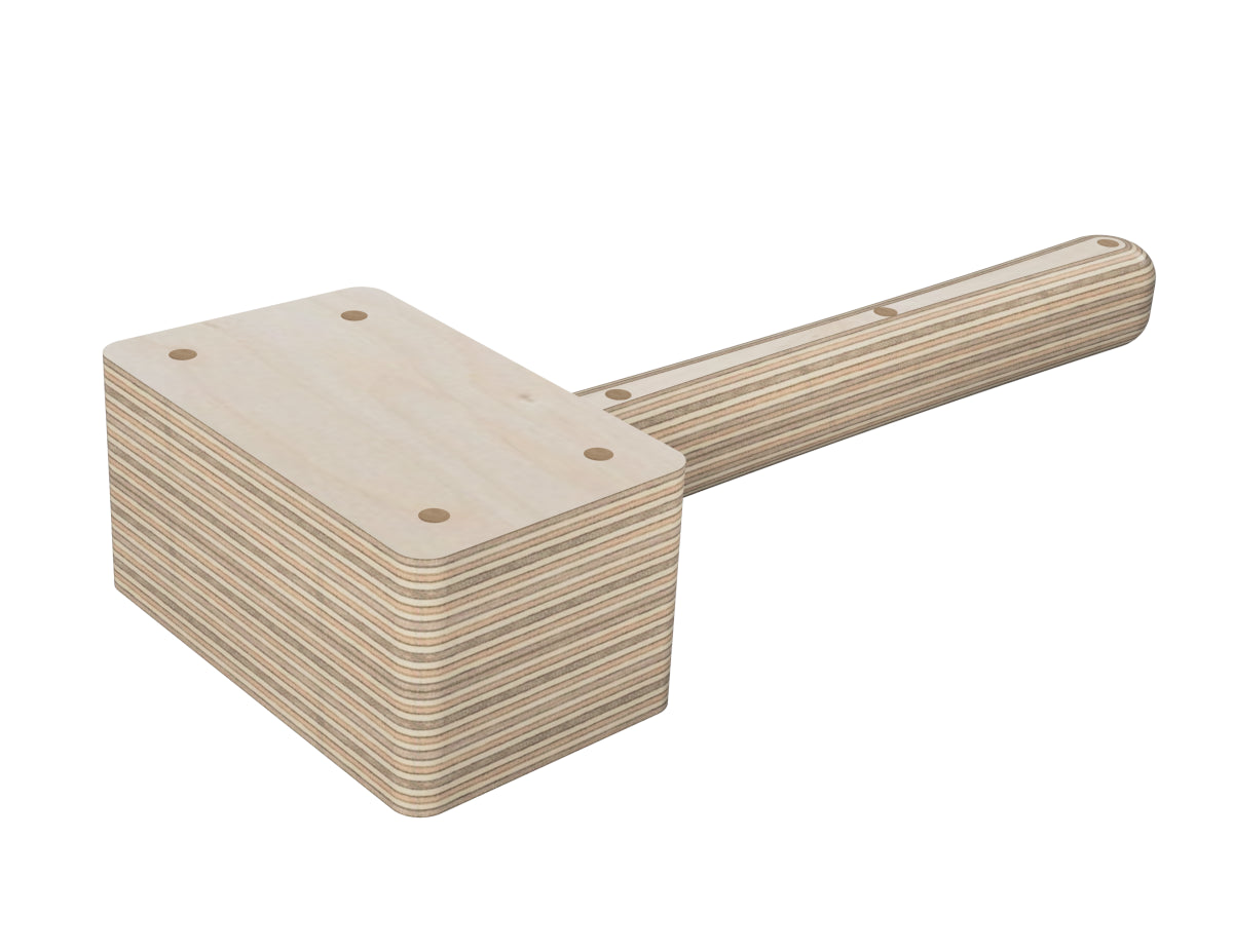 Plywood Mallet Free CNC DXF file design overview