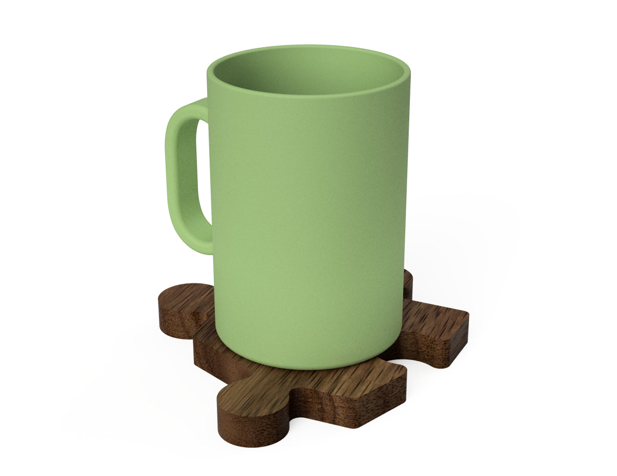 Detailed DXF drawing of puzzle cup coaster dxf file for CNC router