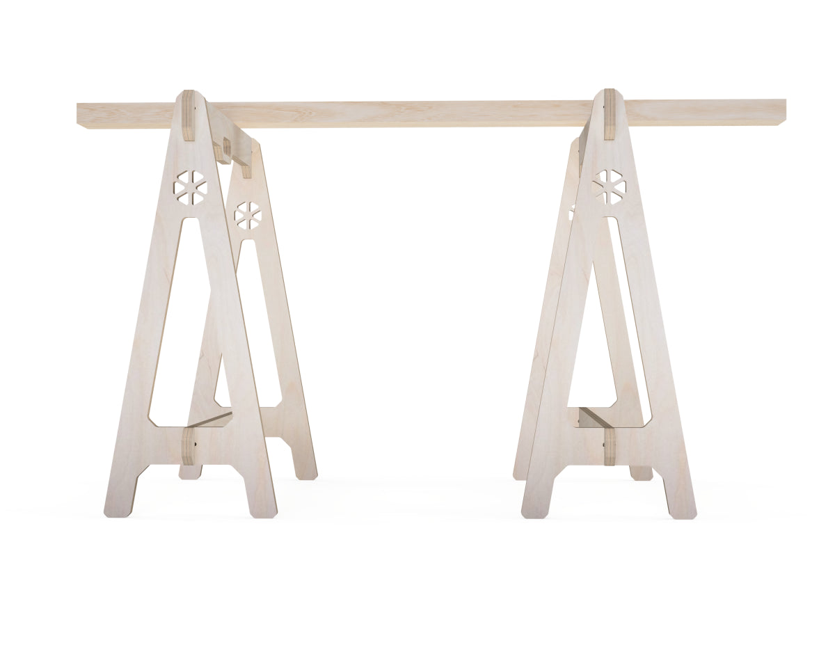 Sawhorse DXF file DXF file rendered from angled view for CNC cutting