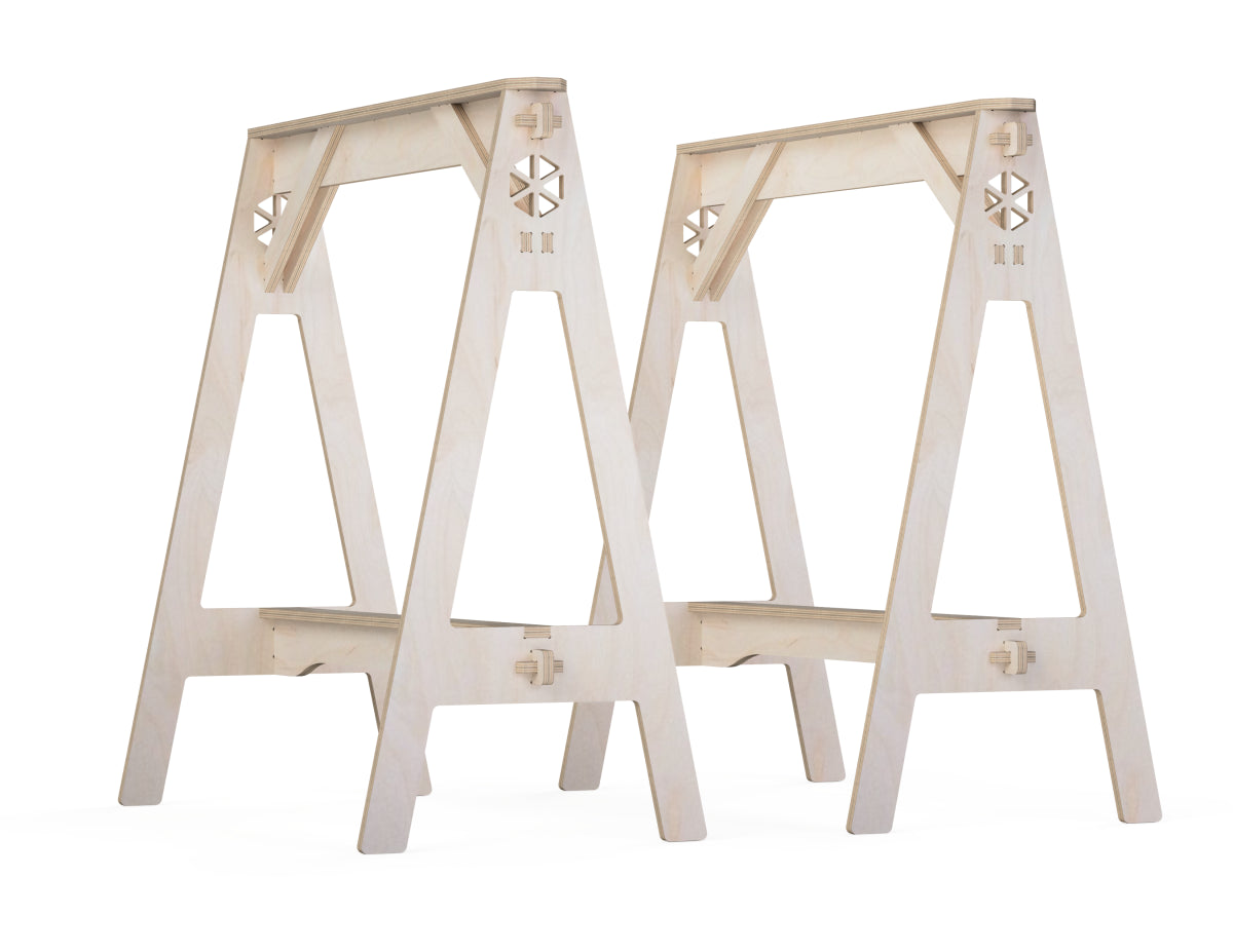 Sawhorse DXF file DXF file rendered from angled view for CNC cutting