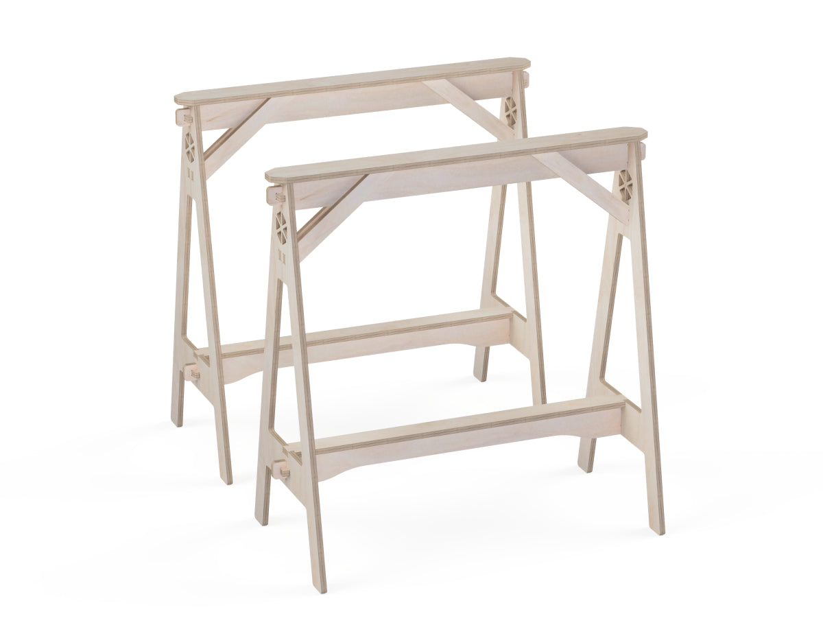 Detailed DXF drawing of sawhorse dxf file for CNC router