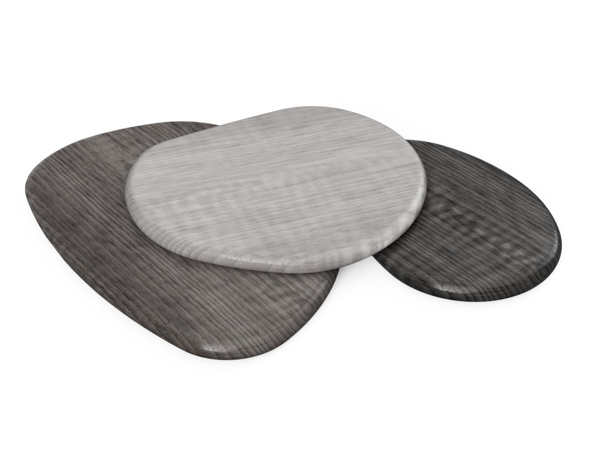 Detailed DXF drawing of set of beach stones - cutting board for CNC router