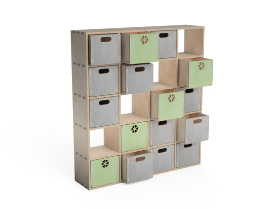 Shelf with drawer DXF file CNC DXF file design overview