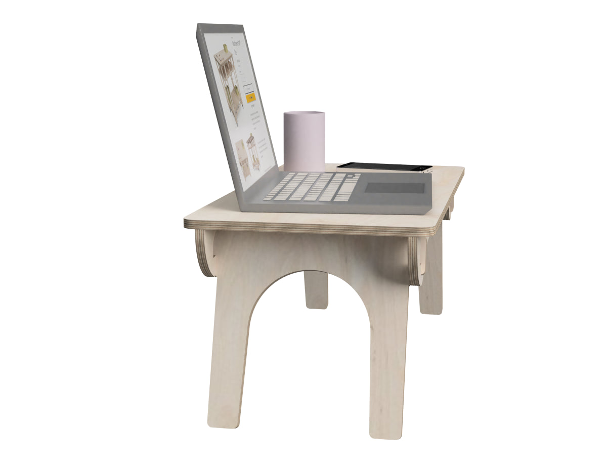 Rendered view of simple bed table layout from Free DXF file