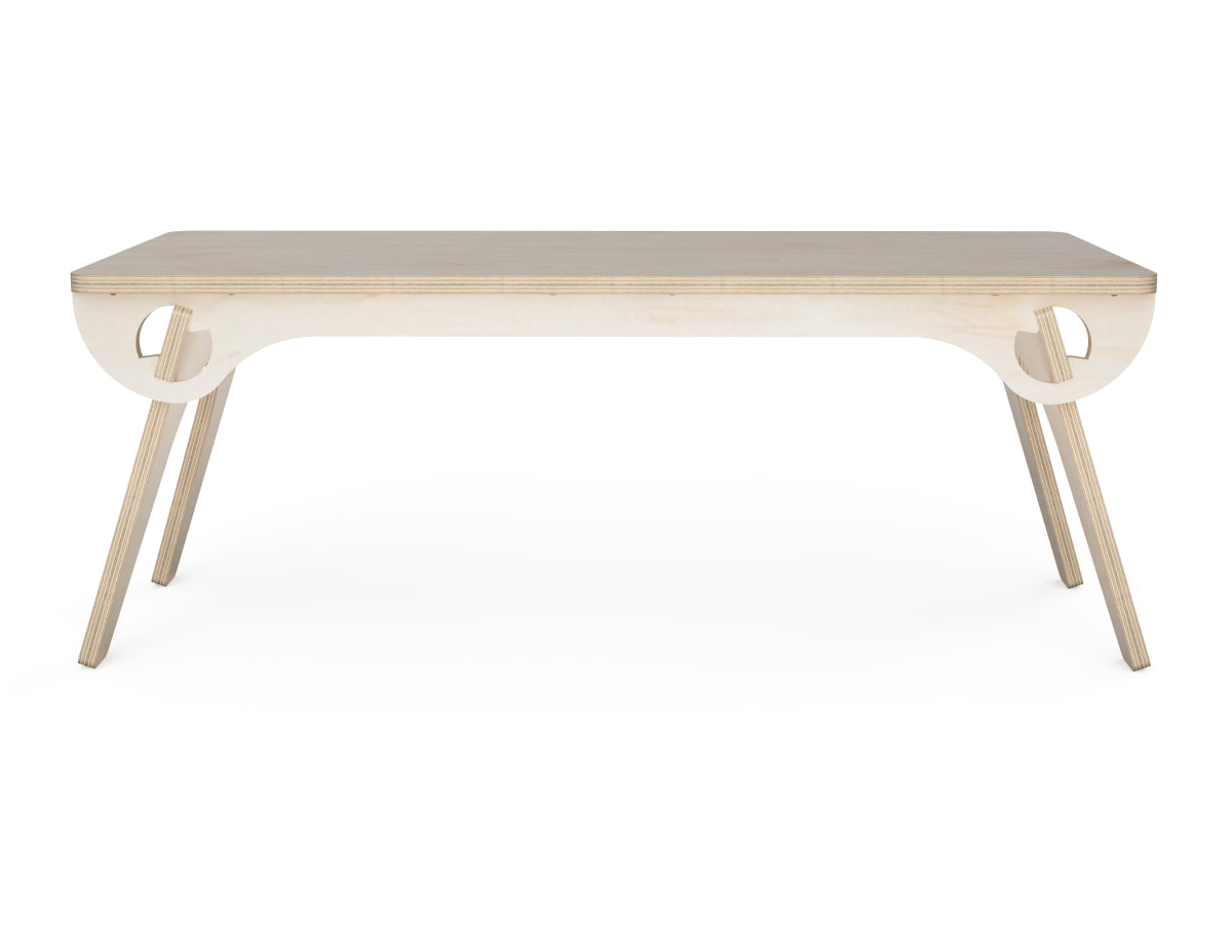 Simple Bed Table Free DXF file rendered from angled view for CNC cutting