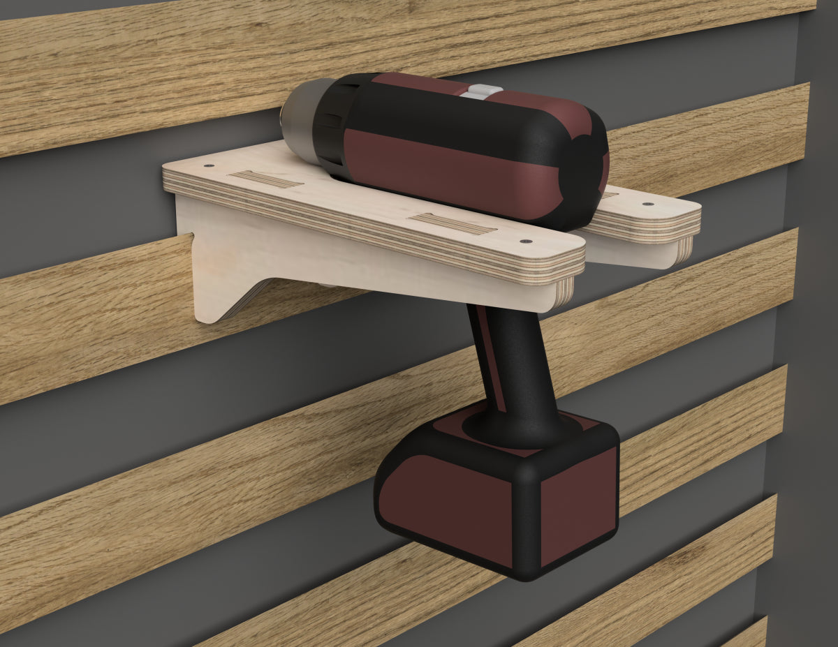 Simple Drill Station (Single) - French Cleat Attachment - DXF Files