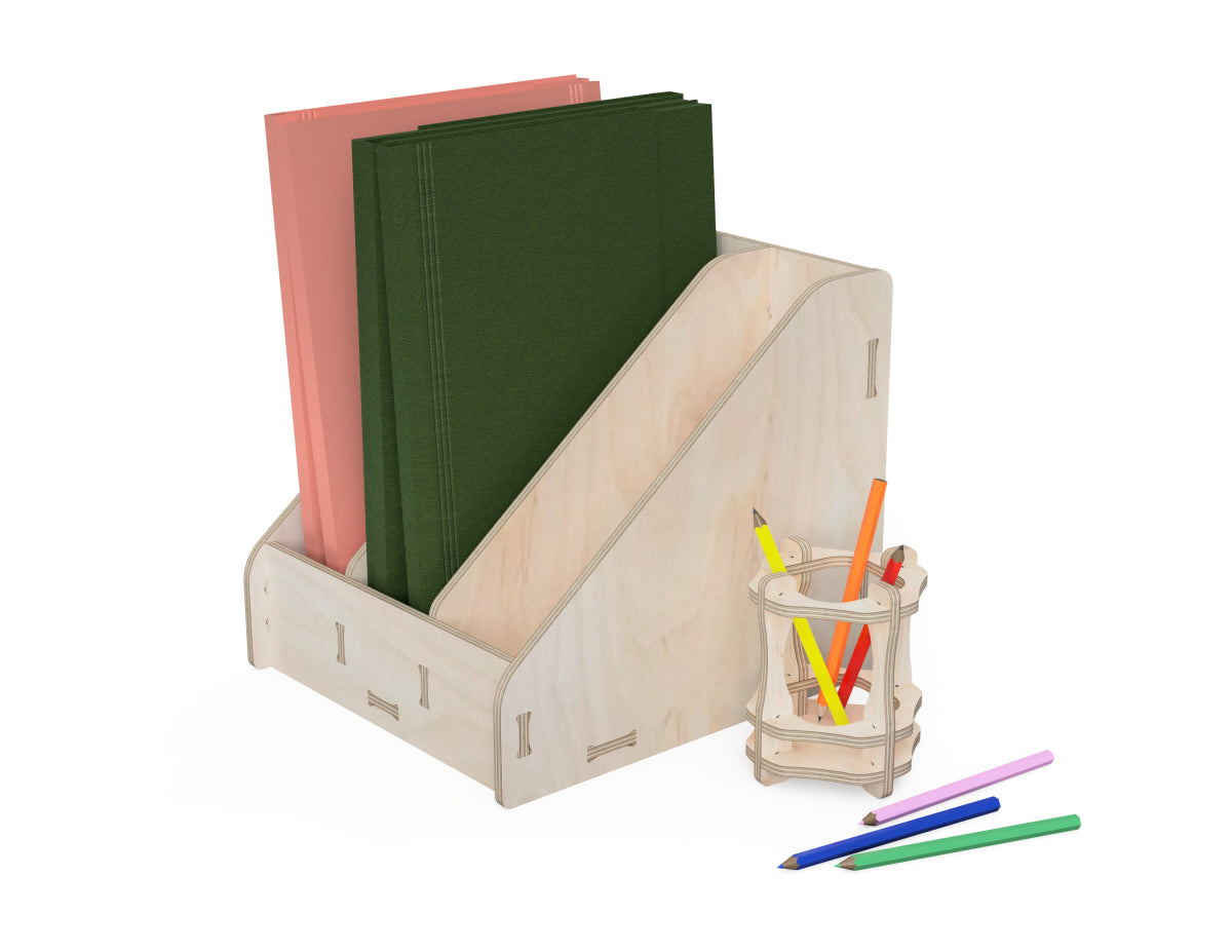 File Organizer CNC DXF file design overview