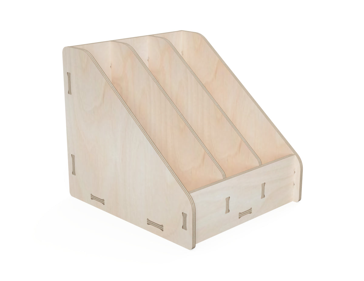 File Organizer DXF file rendered from angled view for CNC cutting