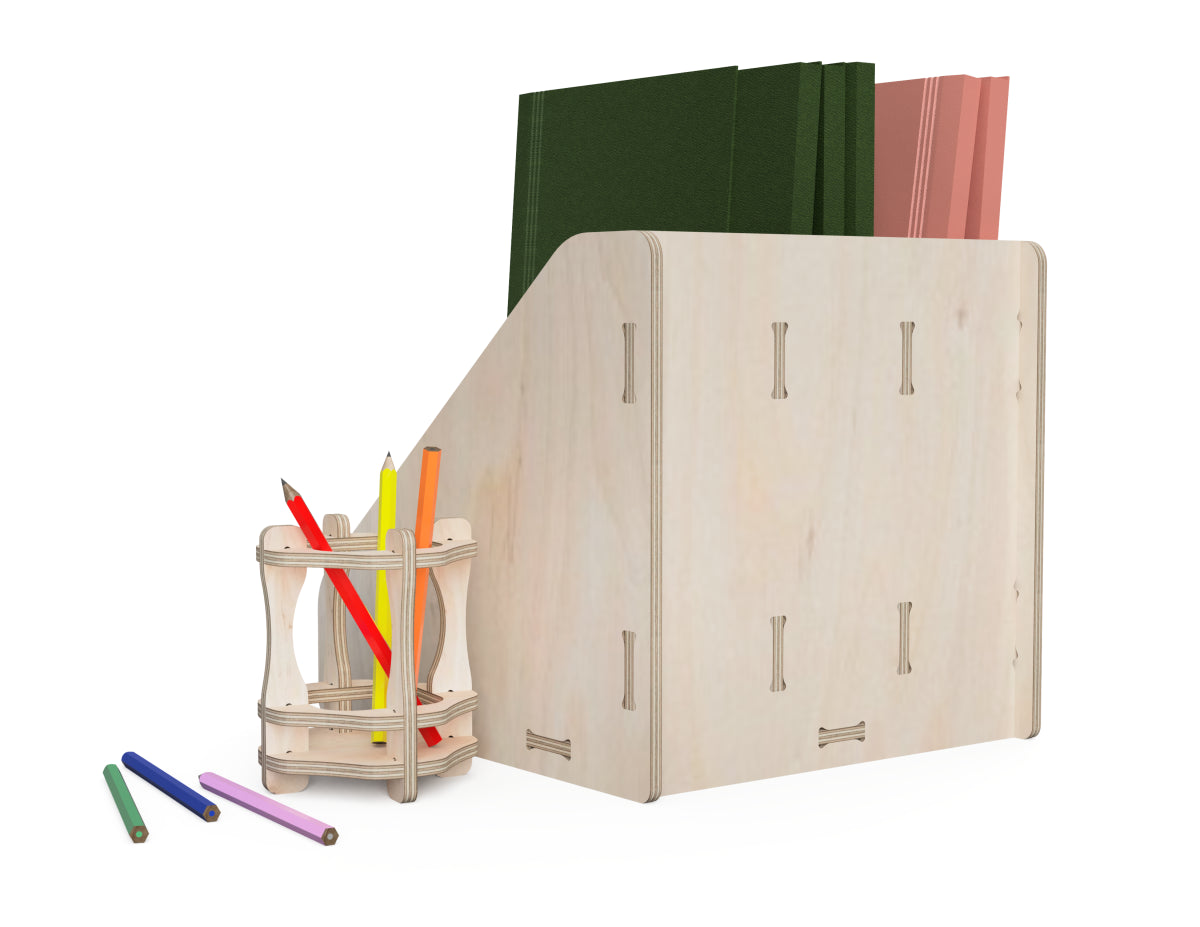 Rendered view of file organizer layout from DXF file