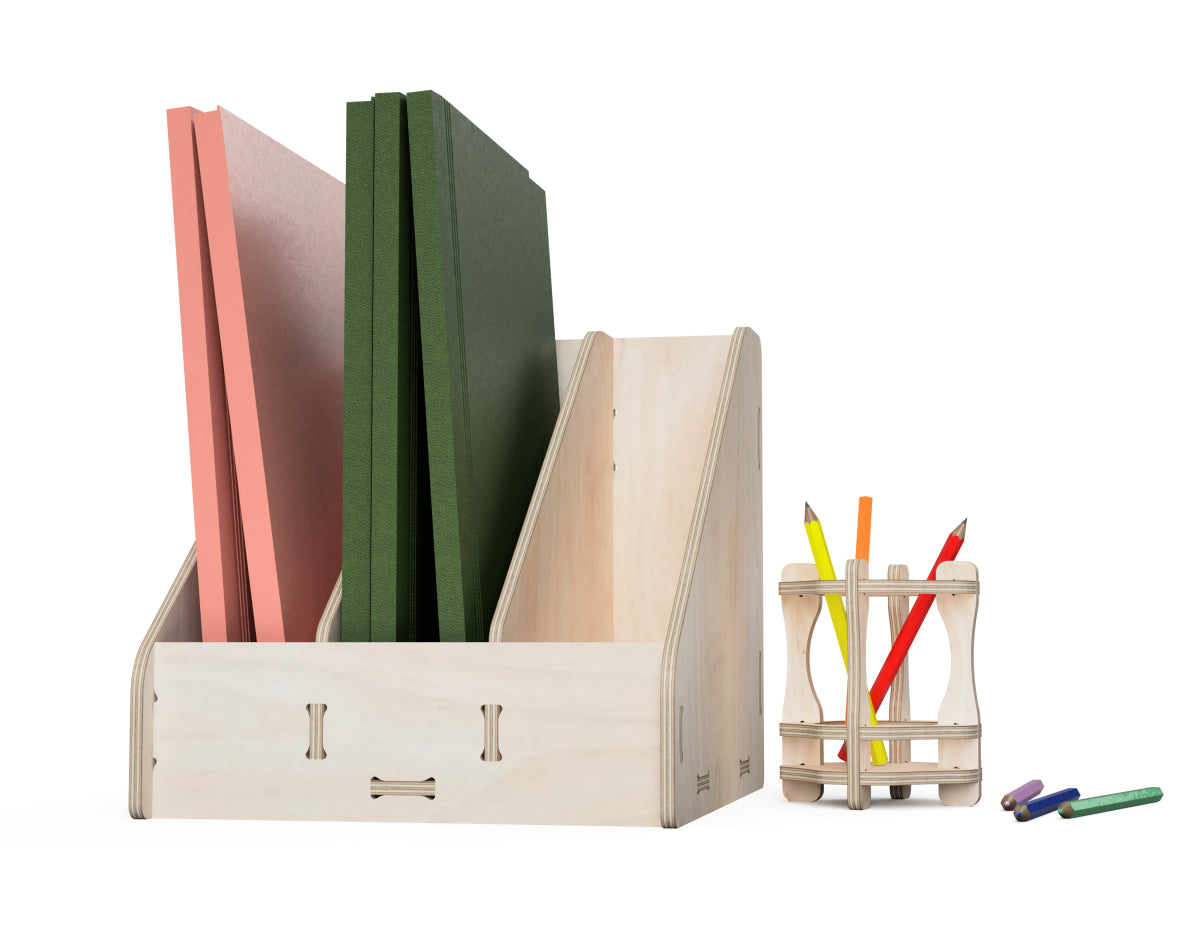 Detailed DXF drawing of file organizer for CNC router