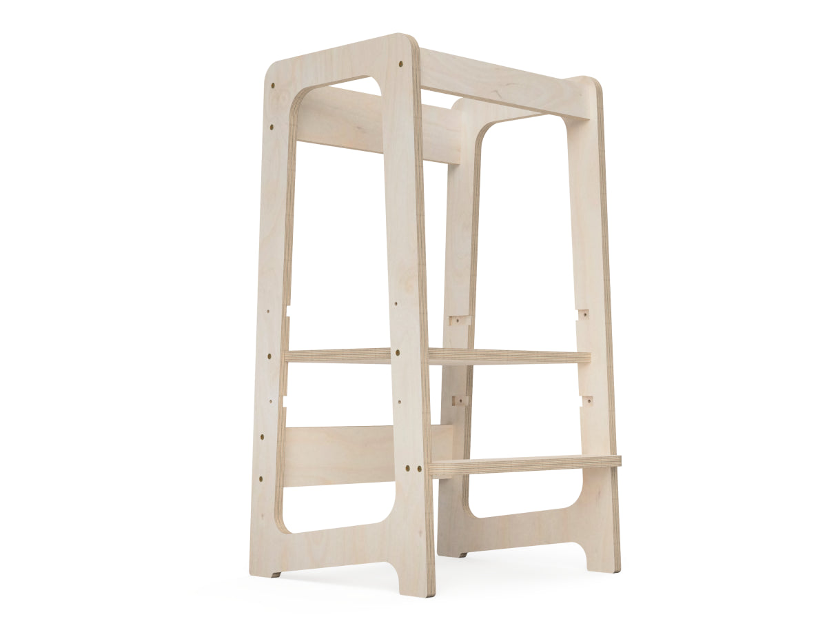 Simple Kids Kitchen Tower CNC-ready design showing joints and assembly features