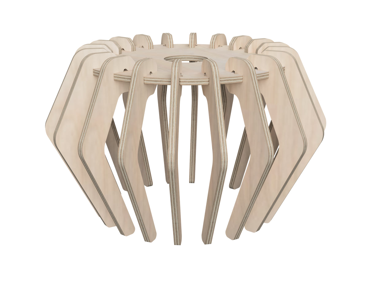 Detailed DXF drawing of simple lamp shade for CNC router