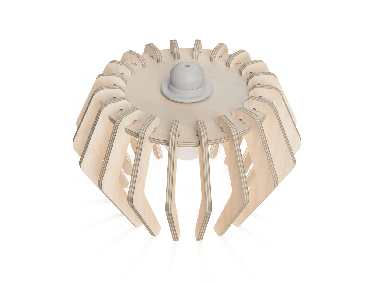Simple Lamp Shade Free CNC-ready design showing joints and assembly features