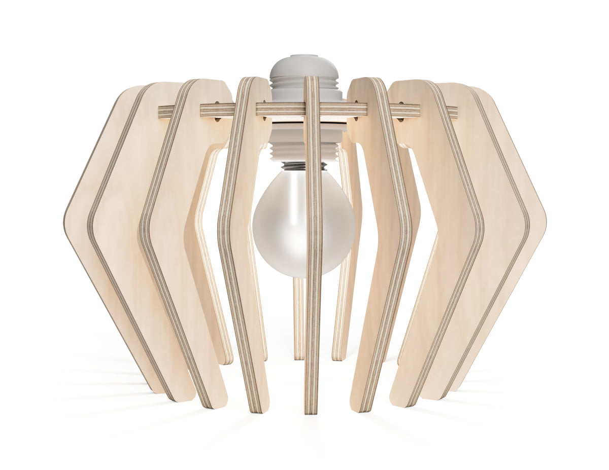 Simple Lamp Shade Free DXF file rendered from angled view for CNC cutting