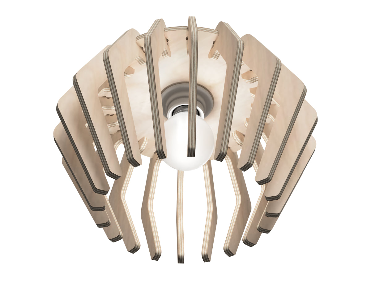 Simple Lamp Shade Free CNC DXF file design overview