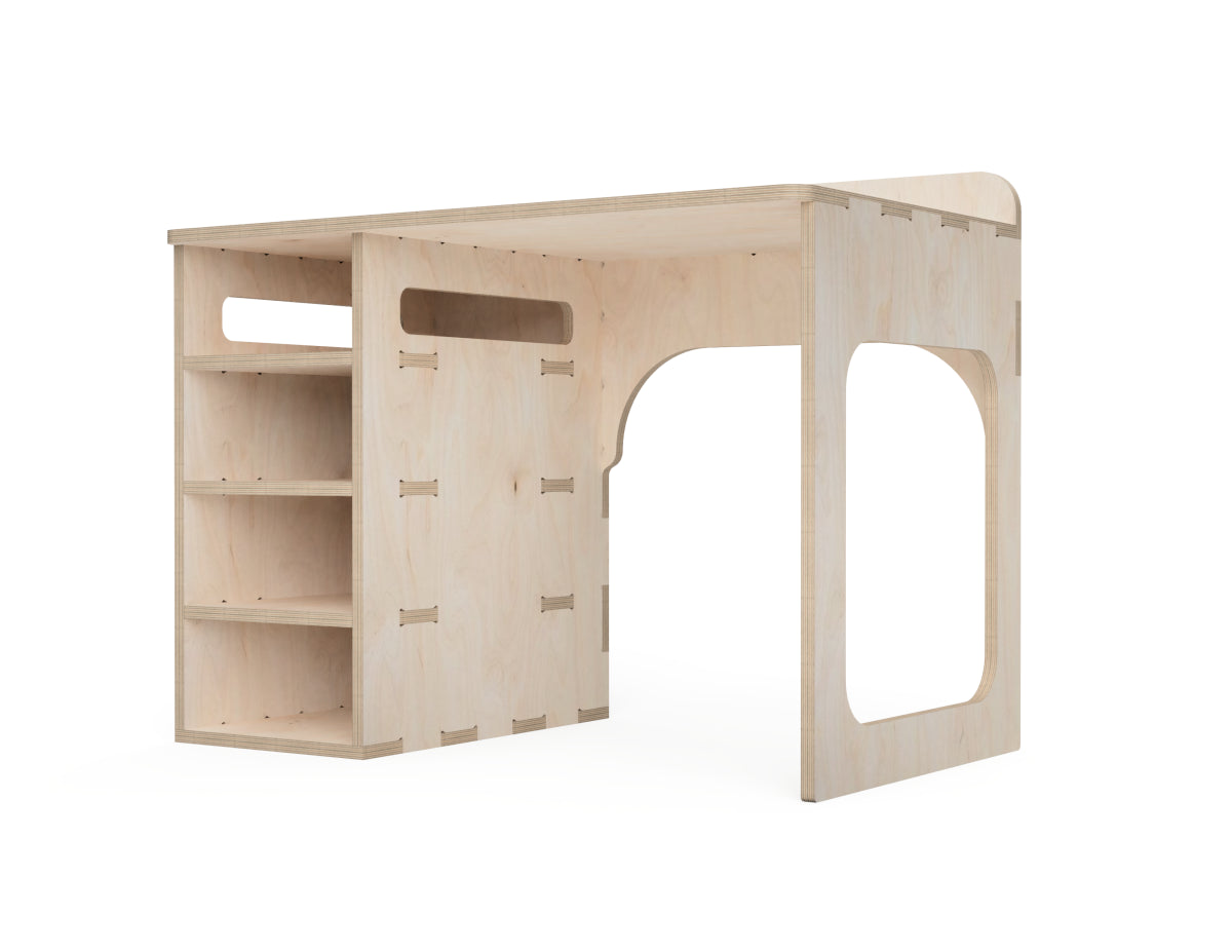 Simple Office Desk CNC DXF file design overview