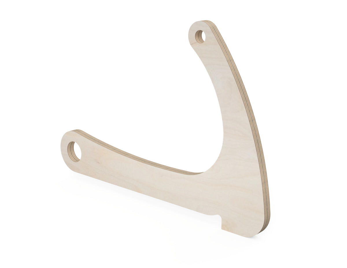 Simple Push Stick Free DXF file DXF file rendered from angled view for CNC cutting