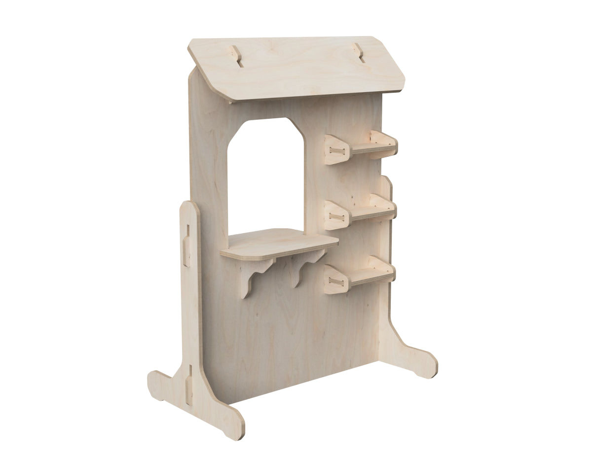 Simple Roleplay Store (with roof) DXF file CNC DXF file design overview