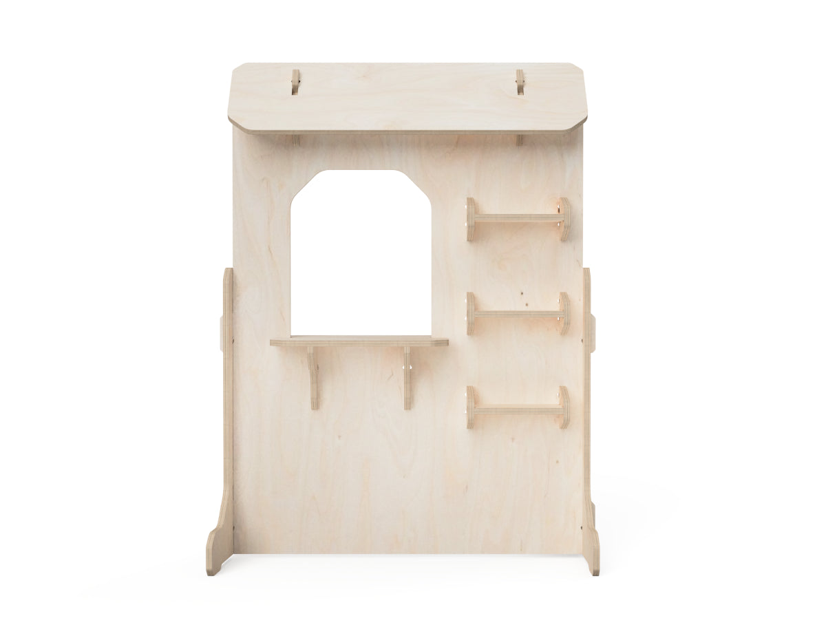 Simple Roleplay Store (with roof) DXF file DXF file rendered from angled view for CNC cutting