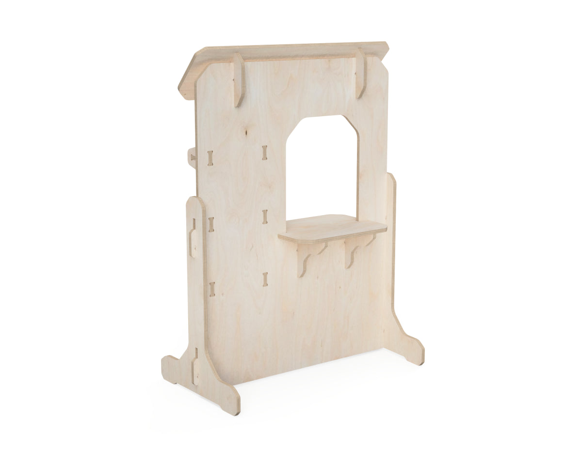 Rendered view of simple roleplay store (with roof) dxf file layout from DXF file