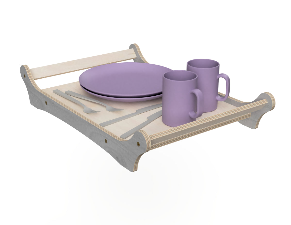 Detailed DXF drawing of simple serving tray for CNC router