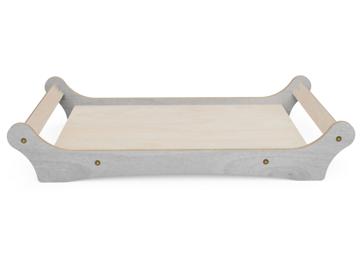 Simple Serving Tray DXF file rendered from angled view for CNC cutting