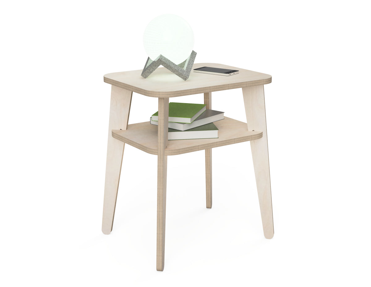 Simple Side Table DXF file rendered from angled view for CNC cutting