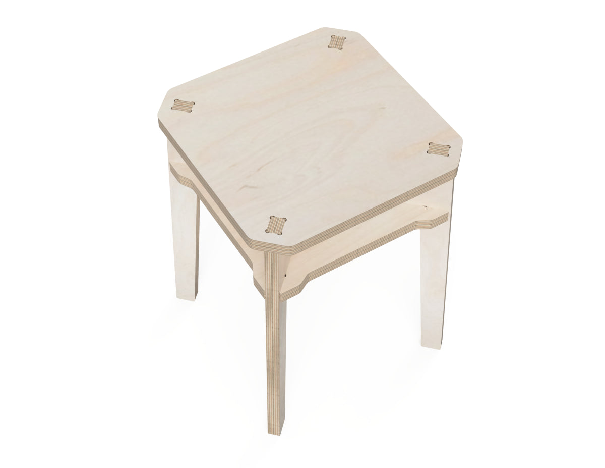 Detailed DXF drawing of simple stool dxf file for CNC router