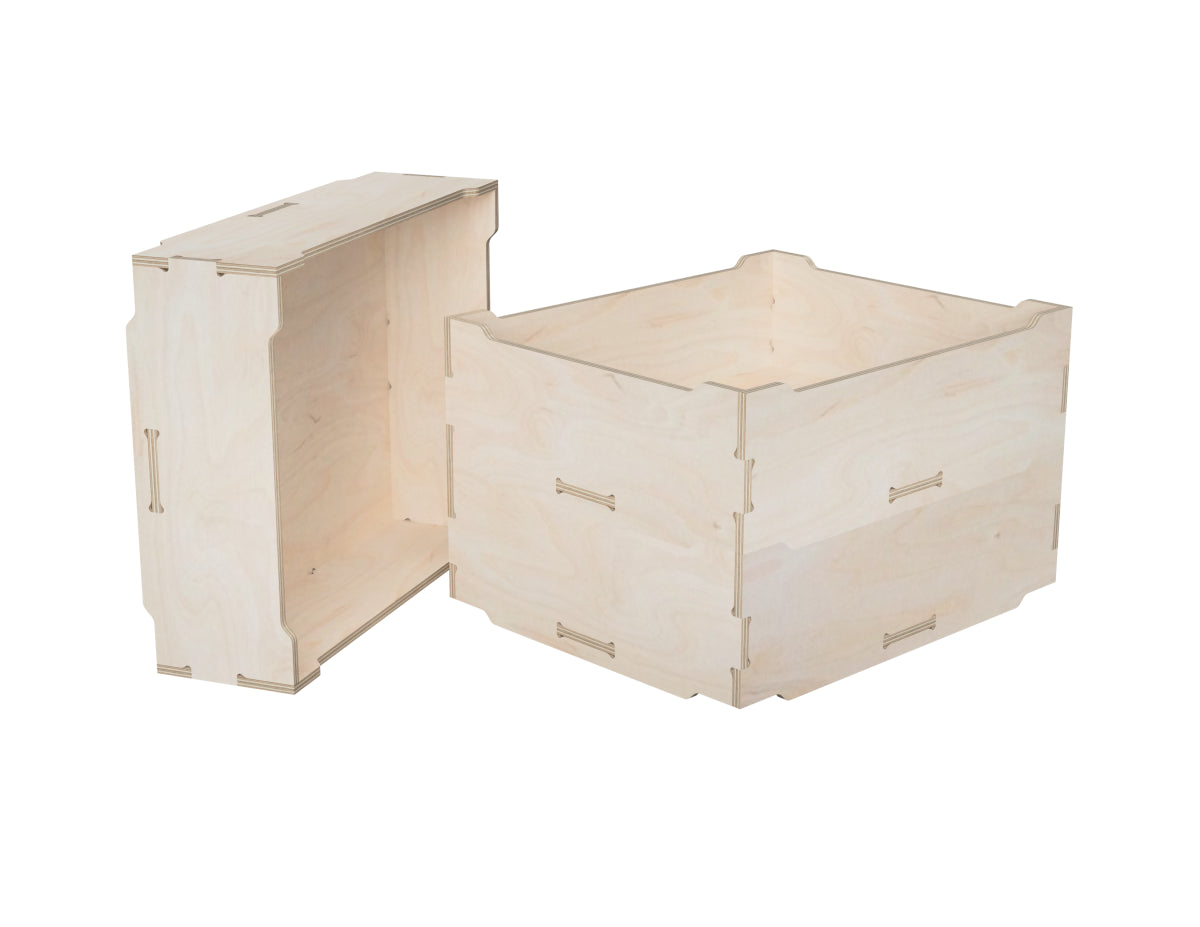Simple storage box Free DXF file CNC DXF file design overview