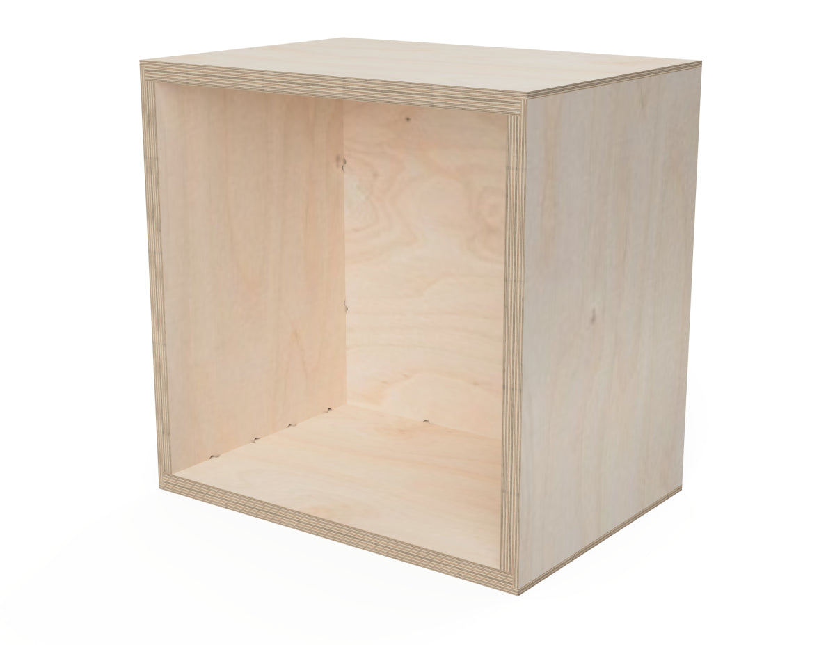 Detailed DXF drawing of single cube - wall shelf for CNC router