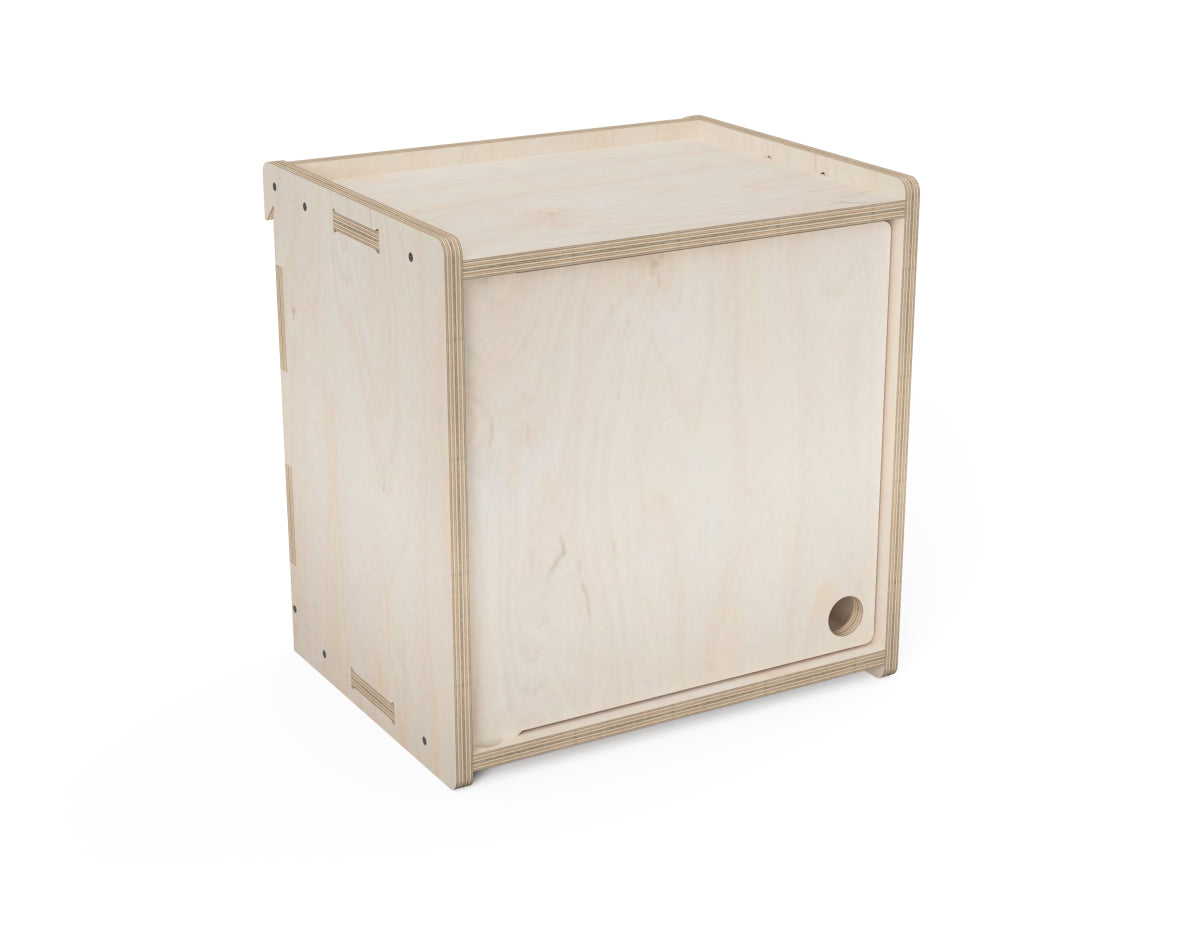Single Door Cabinet - French Cleat Attachment - CNC DXF file design overview