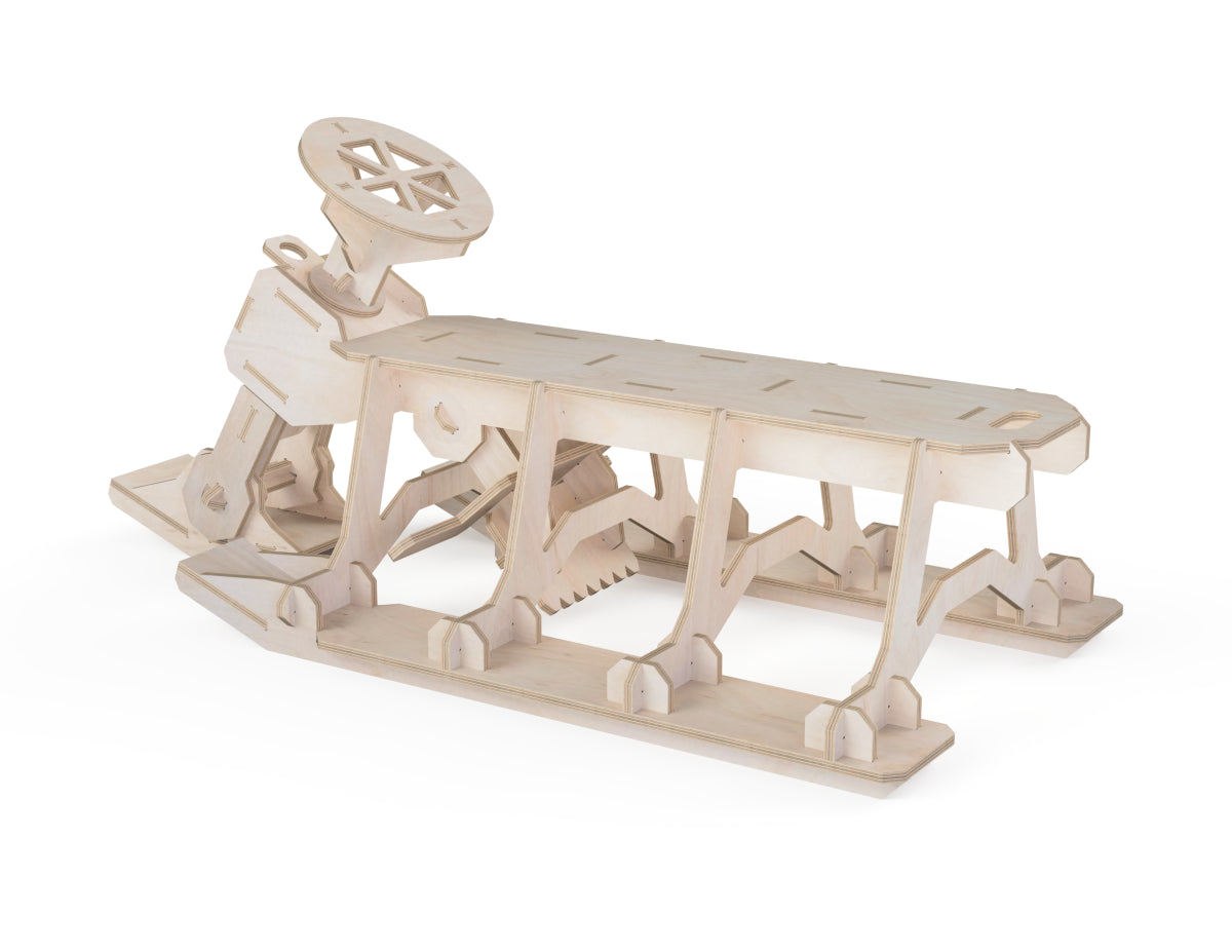 Detailed DXF drawing of sled dxf file for CNC router