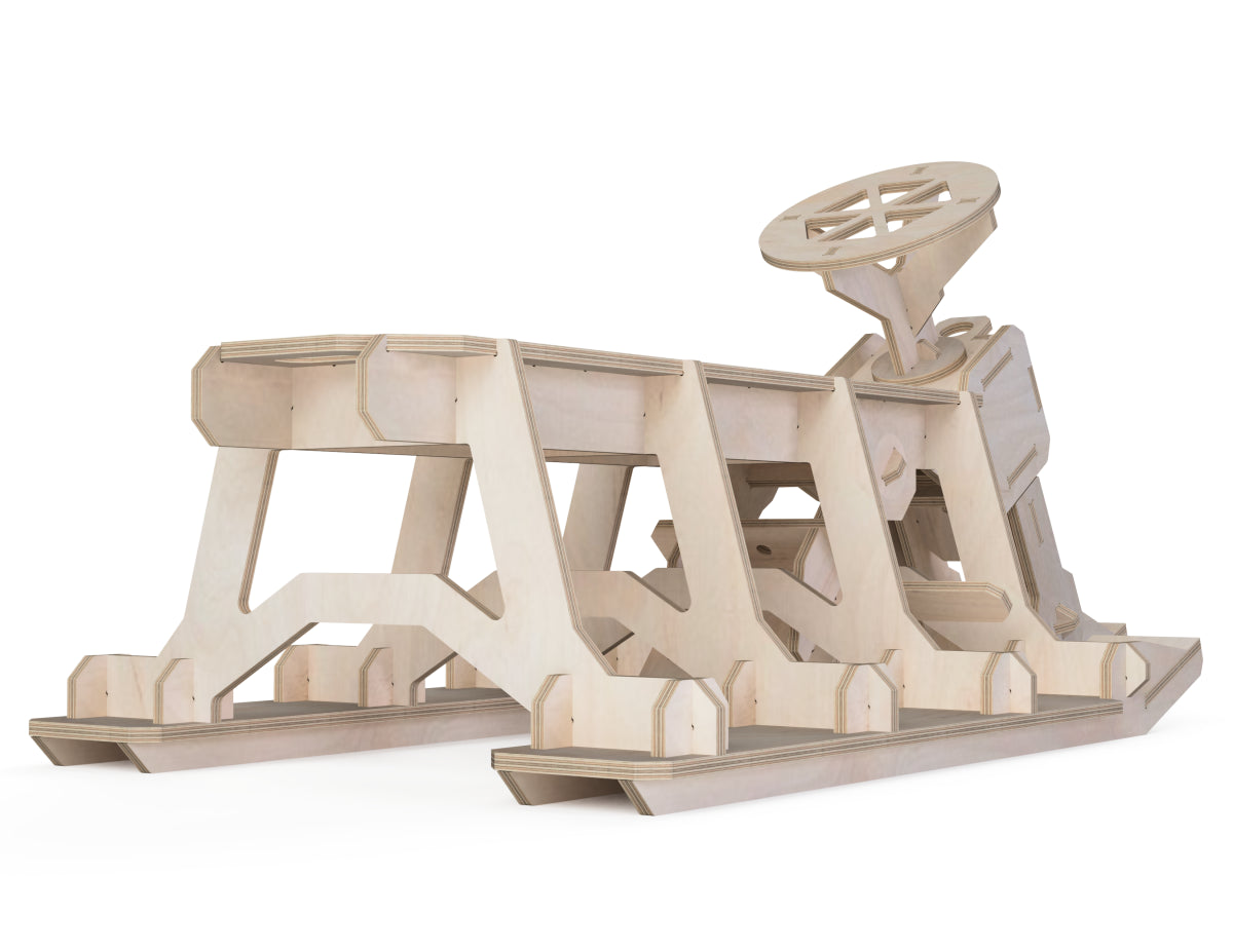 Sled DXF file CNC DXF file design overview