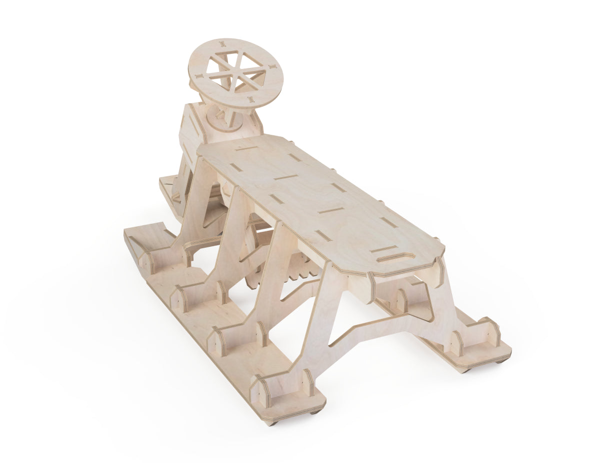 Sled DXF file DXF file rendered from angled view for CNC cutting