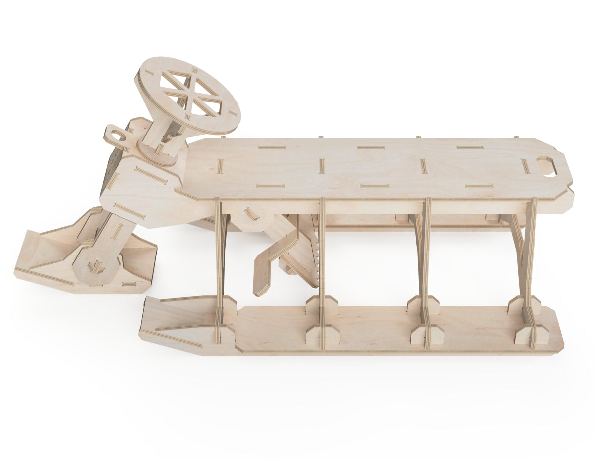 Sled DXF file CNC-ready design showing joints and assembly features