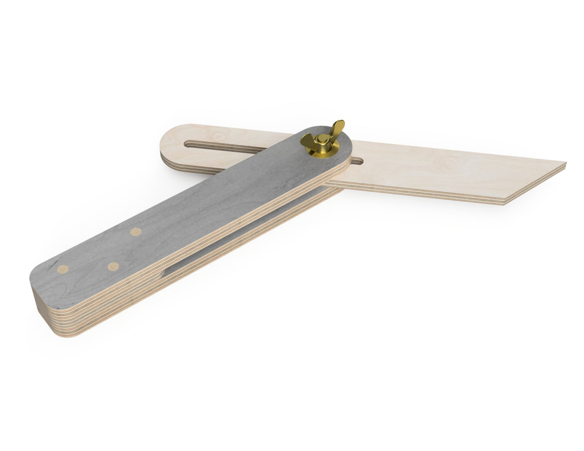 Sliding T-Bevel CNC-ready design showing joints and assembly features