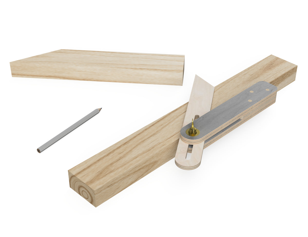 Sliding T-Bevel Free DXF file rendered from angled view for CNC cutting