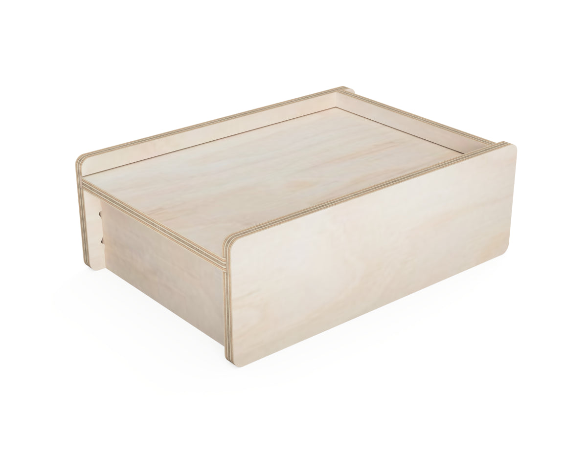 Small Lid Box - Simple DXF file rendered from angled view for CNC cutting