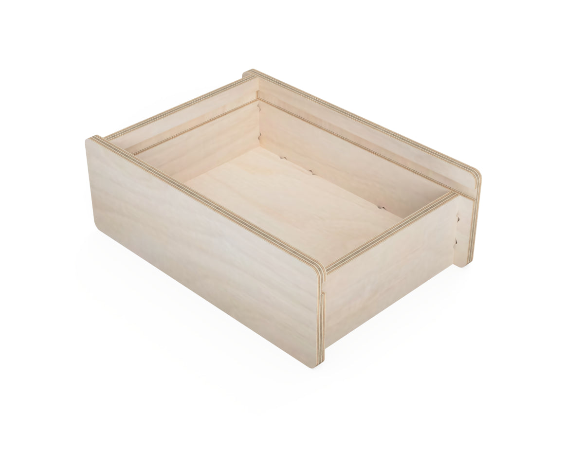 Detailed DXF drawing of small lid box - simple for CNC router