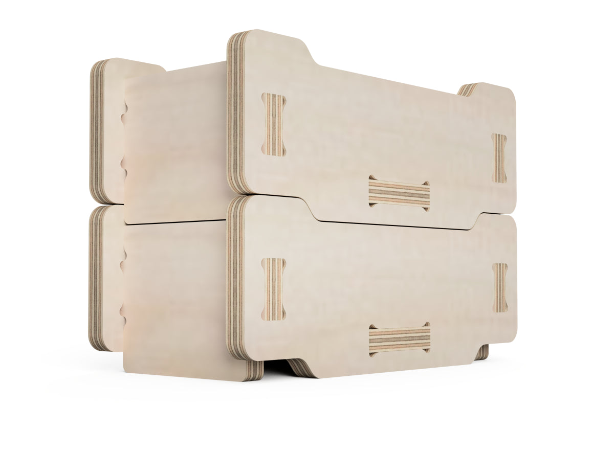 Small stackable Storage boxes made on a CNC router - free DXF Files available