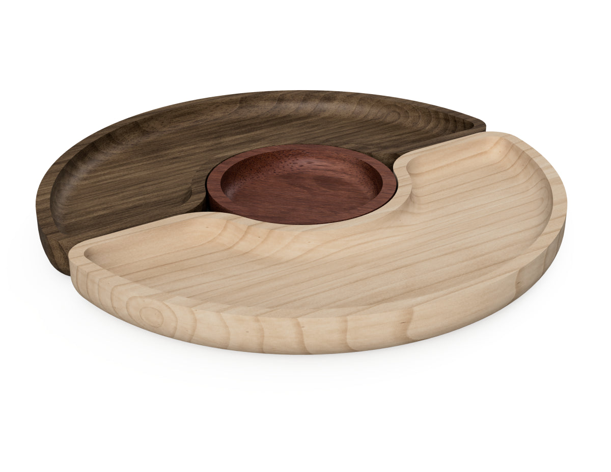 Snack Tray "Harmony" CNC DXF file design overview