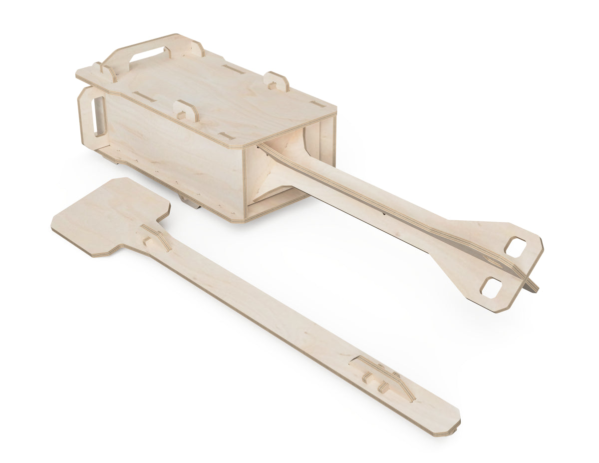 Snow block press DXF file CNC-ready design showing joints and assembly features