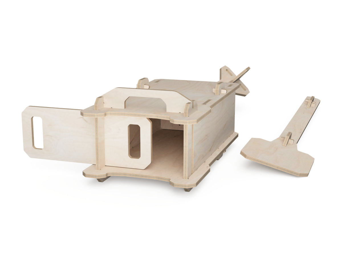 Snow block press DXF file DXF file rendered from angled view for CNC cutting