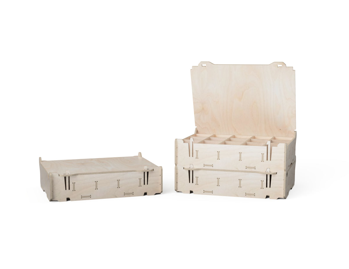 Sortable Storage Box DXF file CNC-ready design showing joints and assembly features