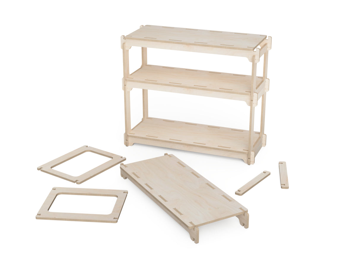 Stackable Storage Shelf CNC-ready design showing joints and assembly features
